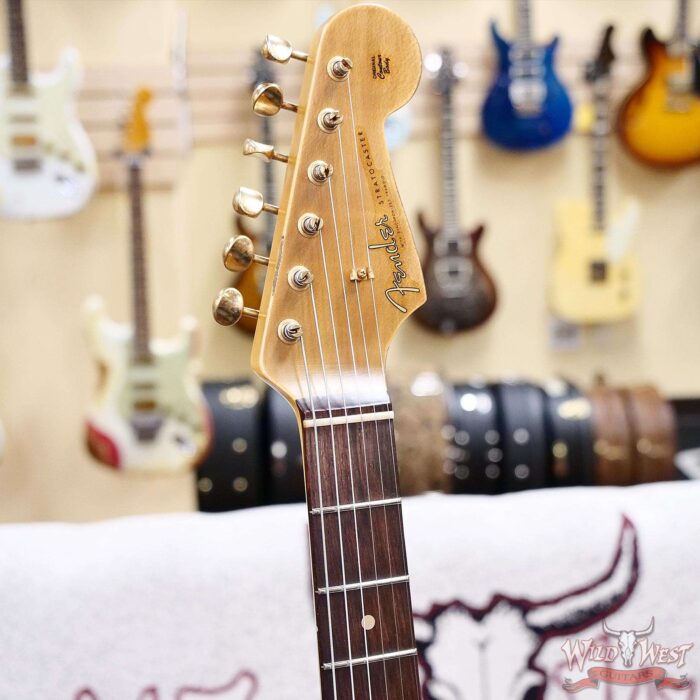 Fender Custom Shop Wild West Guitars 25th Anniversary 1960 Stratocaster Madagascar Rosewood Fretboard Heavy Relic 3 Tone Sunburst 7.45 LBS - Image 7