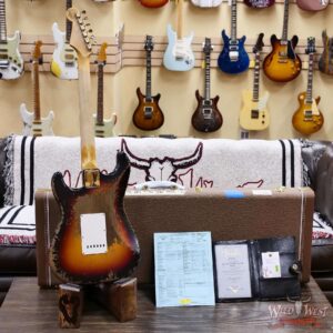 Fender Custom Shop Wild West Guitars 25th Anniversary 1960 Stratocaster Madagascar Rosewood Fretboard Heavy Relic 3 Tone Sunburst 7.45 LBS - Image 9