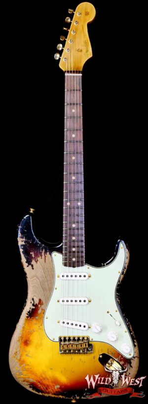 Fender Custom Shop Wild West Guitars 25th Anniversary 1960 Stratocaster Madagascar Rosewood Fretboard Heavy Relic 3 Tone Sunburst 7.45 LBS