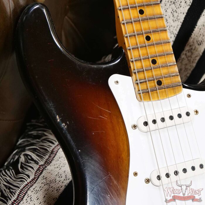 Fender Custom Shop Limited Edition 70th Anniversary 1954 Stratocaster Journeyman Wide Fade 2 Tone Sunburst 7.30 LBS - Image 9
