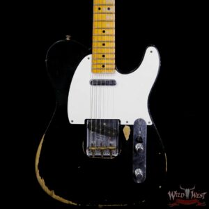 Fender Custom Shop 1951 Nocaster Telecaster Heavy Relic Maple Neck Faded Black - Image 3