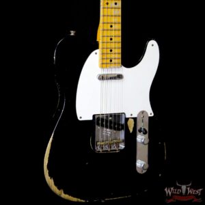 Fender Custom Shop 1951 Nocaster Telecaster Heavy Relic Maple Neck Faded Black - Image 4