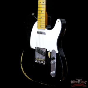 Fender Custom Shop 1951 Nocaster Telecaster Heavy Relic Maple Neck Faded Black - Image 2