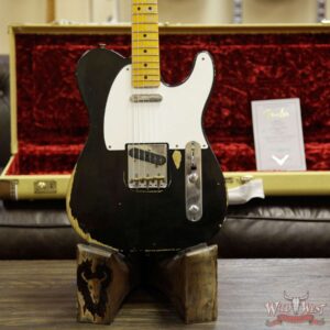 Fender Custom Shop 1951 Nocaster Telecaster Heavy Relic Maple Neck Faded Black - Image 12