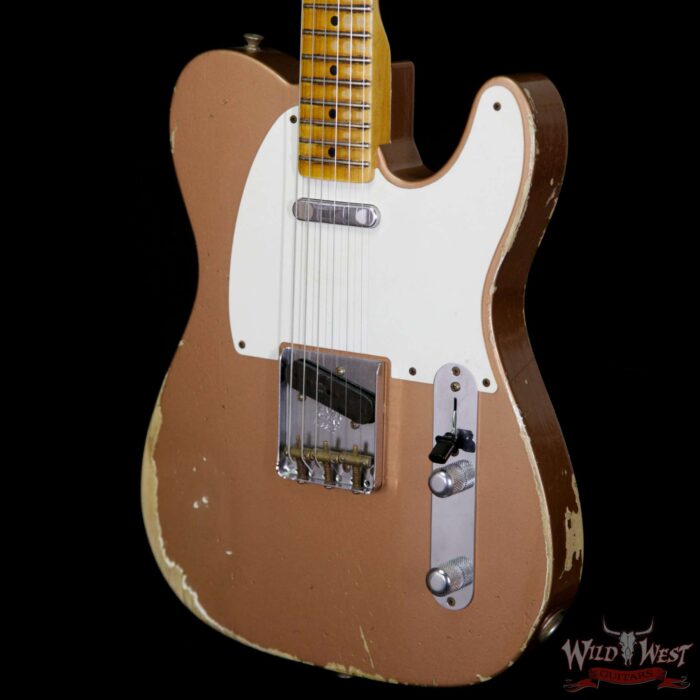 Fender Custom Shop 1952 Telecaster Heavy Relic Maple Streamlined U Neck Copper - Image 2