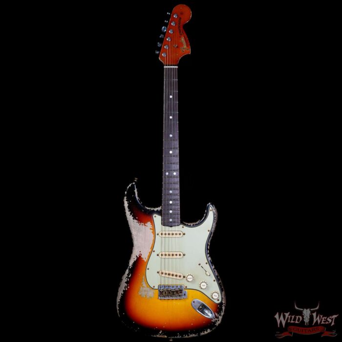 Fender Custom Shop 1968 Stratocaster Heavy Relic Faded 3 Tone Sunburst by Nick Saccone Master Builder Apprentice 7.45 LBS Josefina Pickups - Image 3