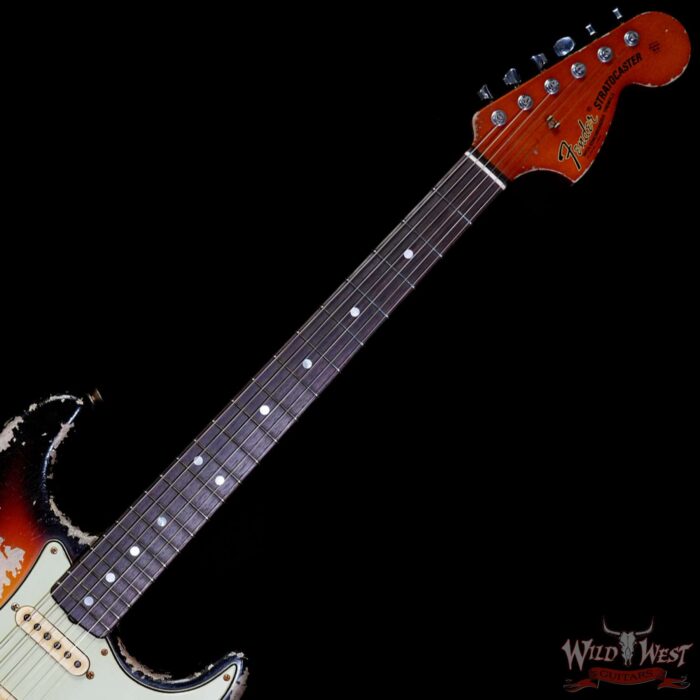 Fender Custom Shop 1968 Stratocaster Heavy Relic Faded 3 Tone Sunburst by Nick Saccone Master Builder Apprentice 7.45 LBS Josefina Pickups - Image 4