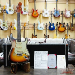 Fender Custom Shop 1968 Stratocaster Heavy Relic Faded 3 Tone Sunburst by Nick Saccone Master Builder Apprentice 7.45 LBS Josefina Pickups - Image 6