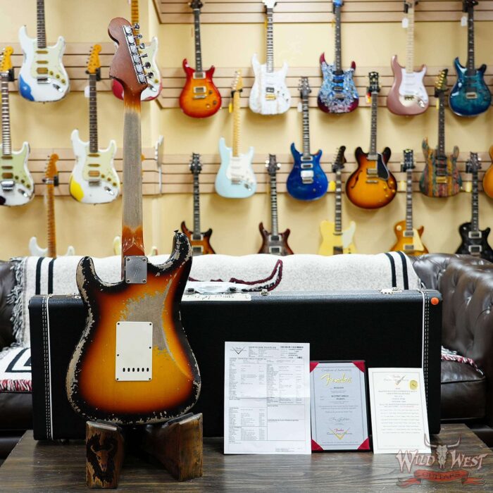Fender Custom Shop 1968 Stratocaster Heavy Relic Faded 3 Tone Sunburst by Nick Saccone Master Builder Apprentice 7.45 LBS Josefina Pickups - Image 10