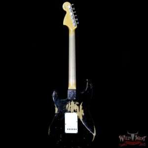 Fender Custom Shop 1969 Stratocaster Heavy Relic Maple Neck Fat Head Black - Image 6