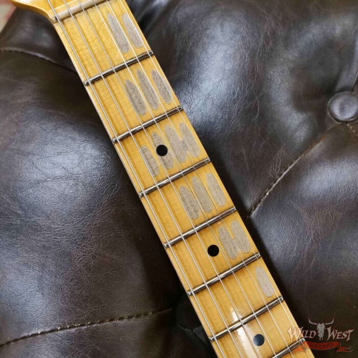 Fender Custom Shop Limited Edition 70th Anniversary 1954 Stratocaster Hardtail Relic Nocaster Blonde with Black Pickguard & Gold Hardware 6.50 LBS - Image 12