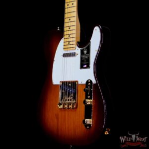 Fender 75th Anniversary Commemorative Ash Telecaster Maple Fingerboard 2-Color Bourbon Burst - Image 2