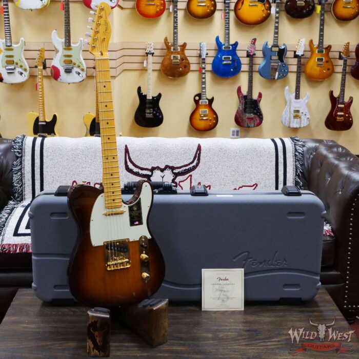 Fender 75th Anniversary Commemorative Ash Telecaster Maple Fingerboard 2-Color Bourbon Burst - Image 6