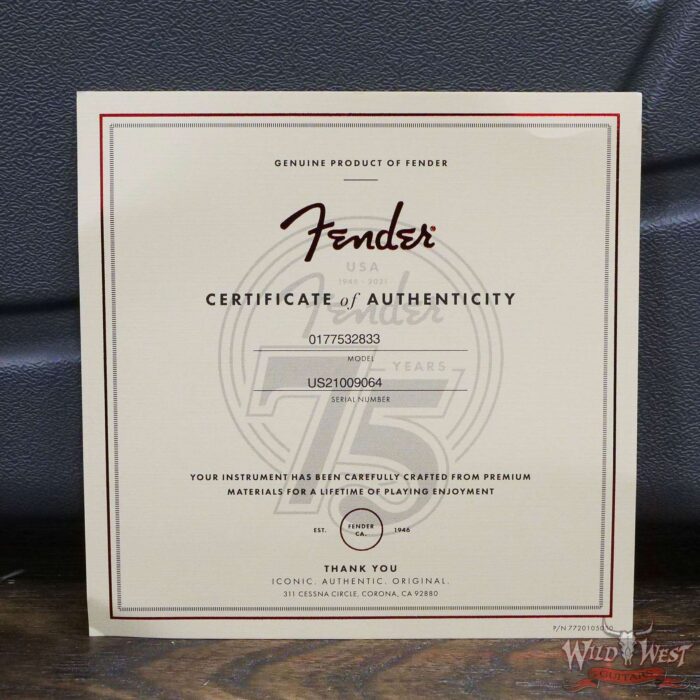 Fender 75th Anniversary Commemorative Ash Telecaster Maple Fingerboard 2-Color Bourbon Burst - Image 12