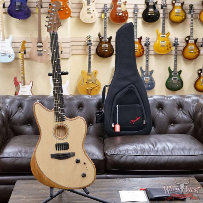 Fender American Acoustasonic Jazzmaster Ebony Fingerboard Natural - Image 6