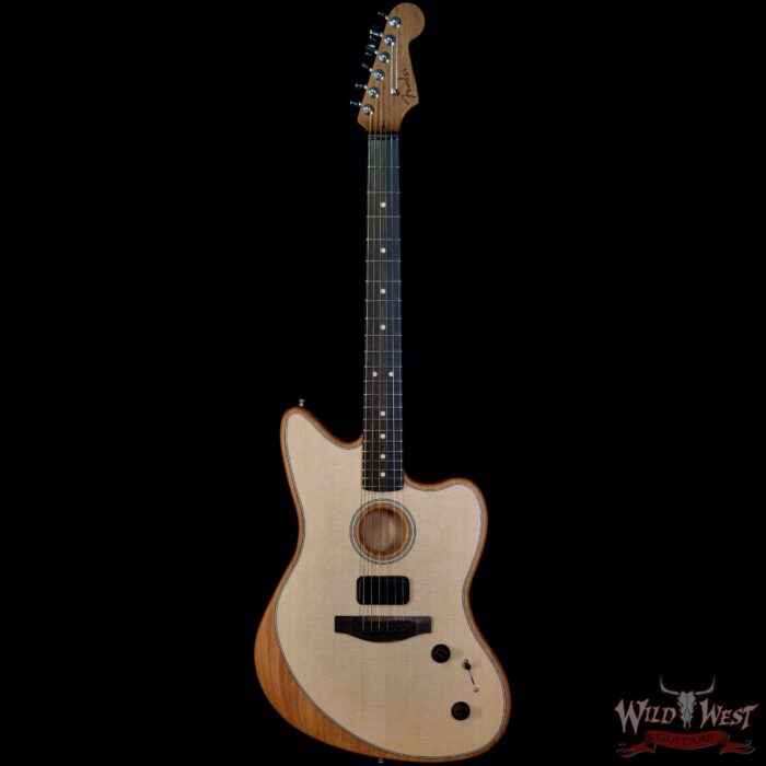 Fender American Acoustasonic Jazzmaster Ebony Fingerboard Natural - Image 3
