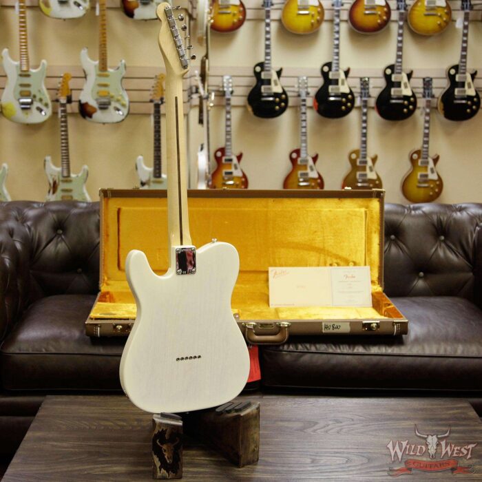 Fender USA American Vintage ‘58 Telecaster Maple Neck & Fretboard Aged White Blonde - Image 9