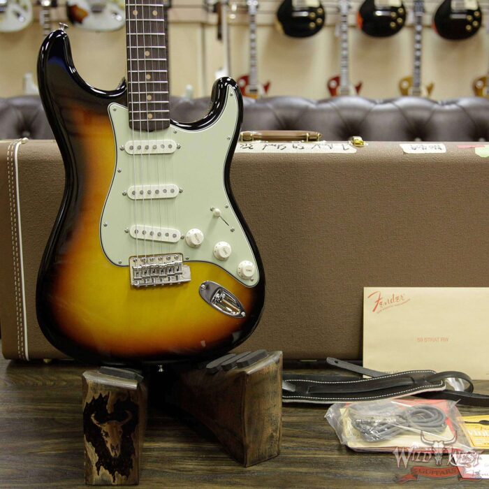 Fender USA American Vintage `59 Stratocaster Rosewood Fretboard 3 Tone Sunburst - Image 10