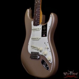 Fender American Vintage II 1965 Stratocaster Rosewood Fingerboard Gloss Nitro Shoreline Gold 7.65 LBS - Image 2
