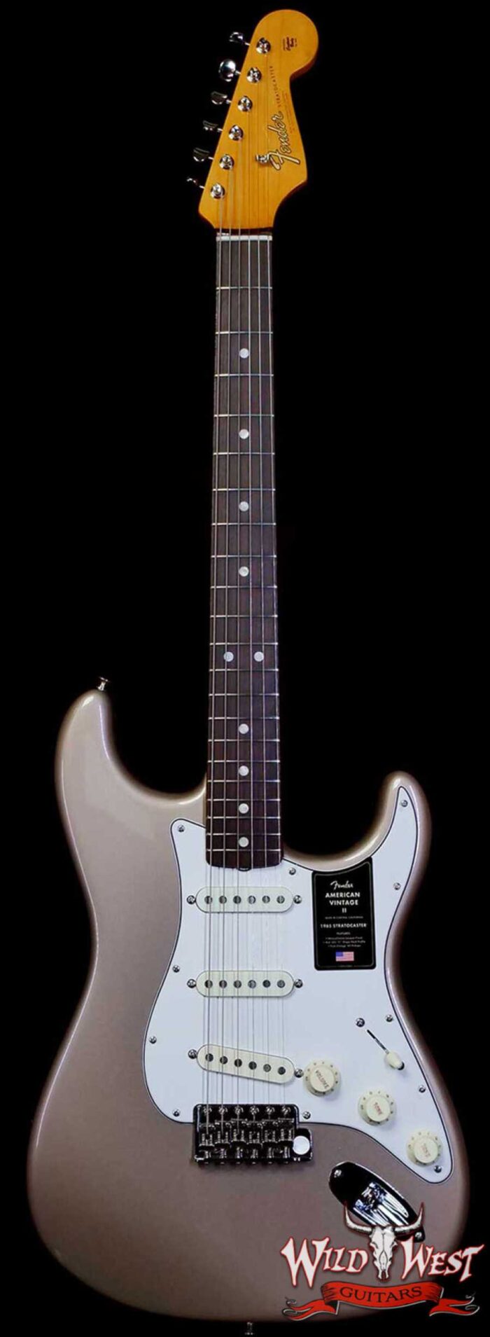 Fender American Vintage II 1965 Stratocaster Rosewood Fingerboard Gloss Nitro Shoreline Gold 7.65 LBS - Image 1