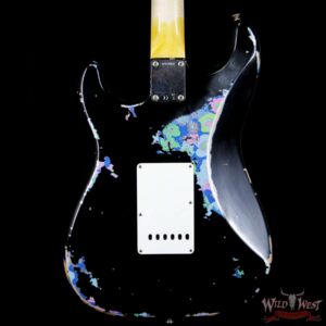 Fender Custom Shop Black Lightning 2.0 Stratocaster Heavy Relic HSS Maple Neck 22 Frets Blue Flower - Image 4
