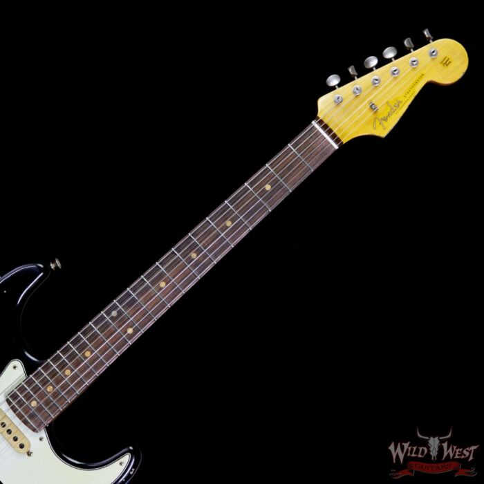 Fender Custom Shop Black Lightning 2.0 Stratocaster Heavy Relic HSS 22 Frets Rosewood Board Blue Flower - Image 8