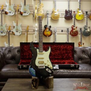 Fender Custom Shop Black Lightning 2.0 Stratocaster Heavy Relic HSS 22 Frets Rosewood Board Blue Flower - Image 10