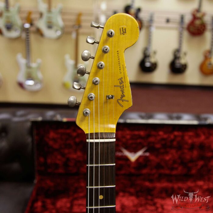 Fender Custom Shop Black Lightning 2.0 Stratocaster Heavy Relic HSS 22 Frets Rosewood Board Blue Flower - Image 11