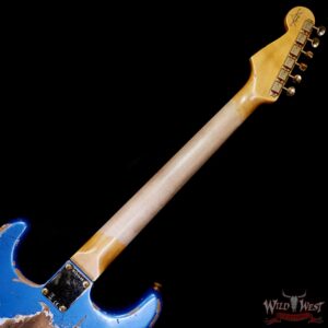Fender Custom Shop Wild West Guitars 25th Anniversary 1960 Stratocaster Hardtail Madagascar Rosewood Fretboard Heavy Relic Lake Placid Blue 7.15 lbs - Image 5