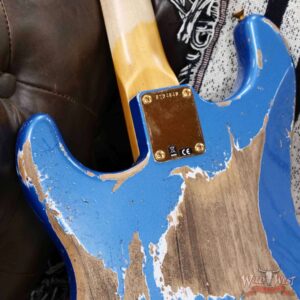 Fender Custom Shop Wild West Guitars 25th Anniversary 1960 Stratocaster Hardtail Madagascar Rosewood Fretboard Heavy Relic Lake Placid Blue 7.15 lbs - Image 15