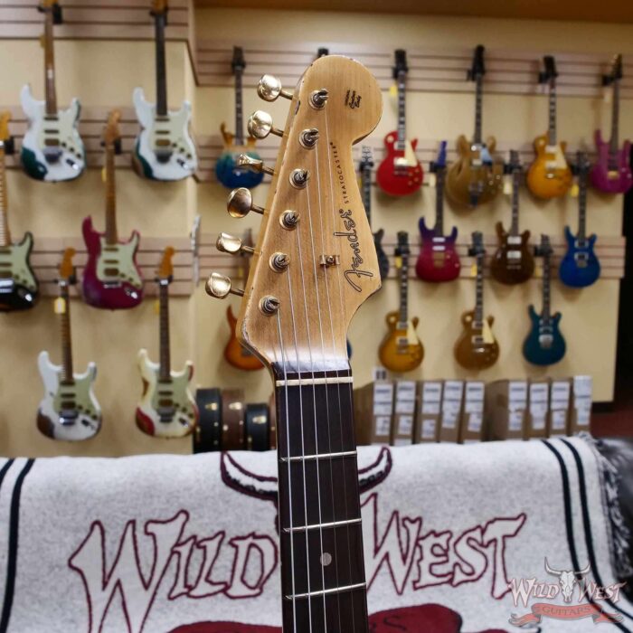 Fender Custom Shop Wild West Guitars 25th Anniversary 1960 Stratocaster Hardtail Madagascar Rosewood Fretboard Heavy Relic Lake Placid Blue 7.15 lbs - Image 6