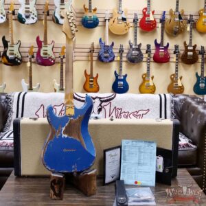 Fender Custom Shop Wild West Guitars 25th Anniversary 1960 Stratocaster Hardtail Madagascar Rosewood Fretboard Heavy Relic Lake Placid Blue 7.15 lbs - Image 10