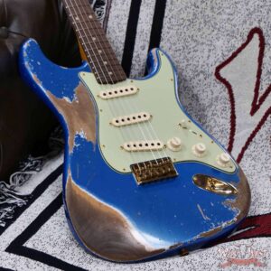 Fender Custom Shop Wild West Guitars 25th Anniversary 1960 Stratocaster Hardtail Madagascar Rosewood Fretboard Heavy Relic Lake Placid Blue 7.15 lbs - Image 11