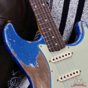 Fender Custom Shop Wild West Guitars 25th Anniversary 1960 Stratocaster Hardtail Madagascar Rosewood Fretboard Heavy Relic Lake Placid Blue 7.15 lbs - Image 12