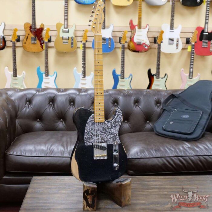 Fender Brad Paisley Esquire Road Worn Black Sparkle 5 LBS 11 OZ - Image 4