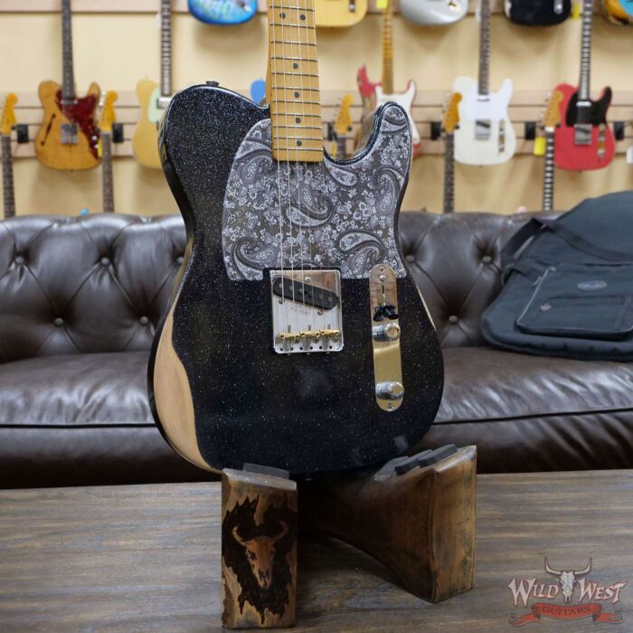 Fender Brad Paisley Esquire Road Worn Black Sparkle 5 LBS 11 OZ - Image 6