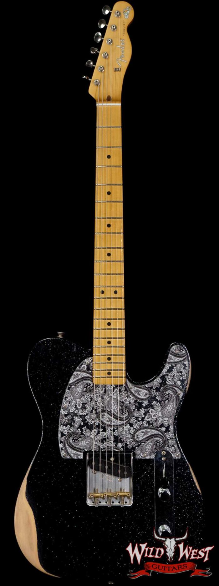 Fender Brad Paisley Esquire Road Worn Black Sparkle 5 LBS 11 OZ - Image 1
