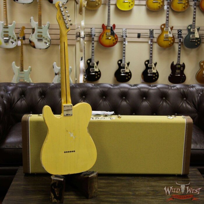 2018 Fender Custom Shop 1952 Telecaster Relic Maple Neck Nocaster Blonde - Image 7