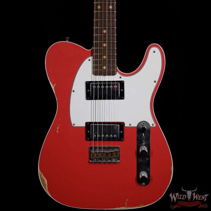 Fender Custom Shop 1958 Telecaster Custom Relic HH EVH Pickups Fiesta Red - Image 3