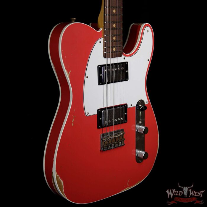 Fender Custom Shop 1958 Telecaster Custom Relic HH EVH Pickups Fiesta Red - Image 5