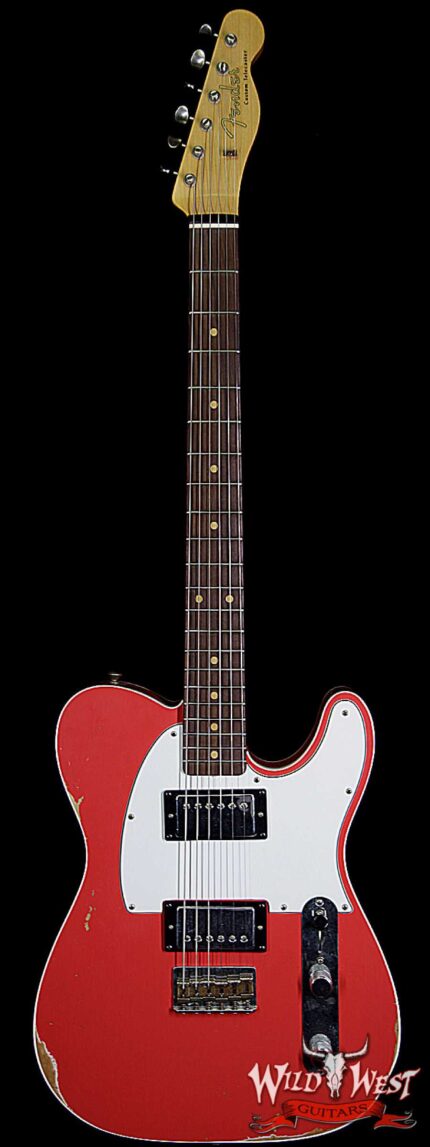 Fender Custom Shop 1958 Telecaster Custom Relic HH EVH Pickups Fiesta Red