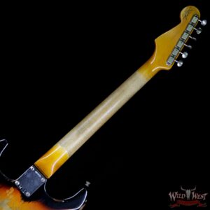 Fender Custom Shop Wild West Exclusive Black Lightning Stratocaster Floyd Rose Heavy Relic HSS 3 Tone Sunburst - Image 12