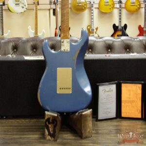 Fender Custom Shop 30th Anniversary LTD Roasted 1960 Stratocaster Relic Birdseye Neck Rosewood Board Aged Lake Placid Blue - Image 16