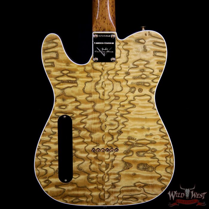 Fender Custom Shop Paul Waller Masterbuilt Artisan Tamo Ash Top Telecaster HH African Blackwood Board Natural - Image 4