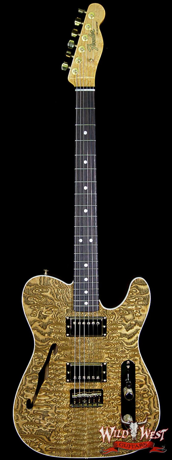 Fender Custom Shop Paul Waller Masterbuilt Artisan Thinline Telecater HH Caballo Ligero Tamo Ash Top - Image 1