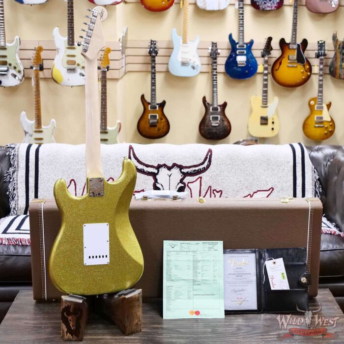 Fender Custom Shop Dick Dale Stratocaster AA Birdseye Maple Neck Rosewood Fingerboard NOS Chartreuse Sparkle 7.65 LBS - Image 9