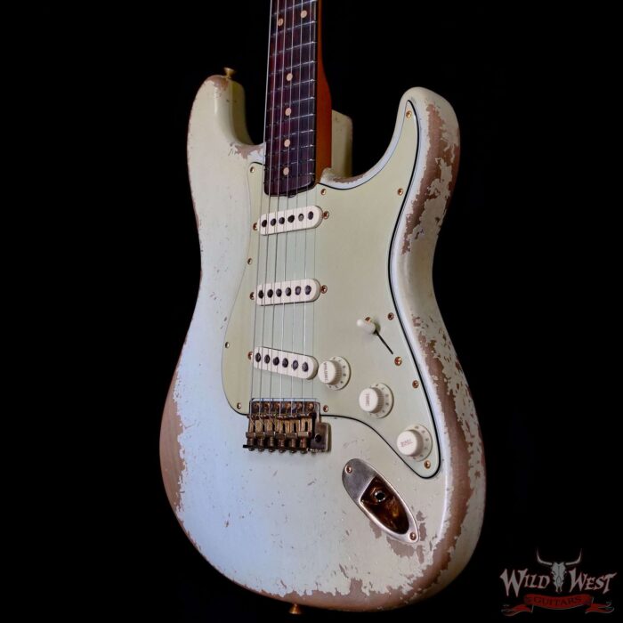 Fender Custom Shop Dale Wilson Masterbuilt 1962 Stratocaster Hand-Wound Pickups Brazilian Rosewood Fingerboard Relic Sonic Blue 7.25 LBS (US Only / No International Shipping) - Image 2