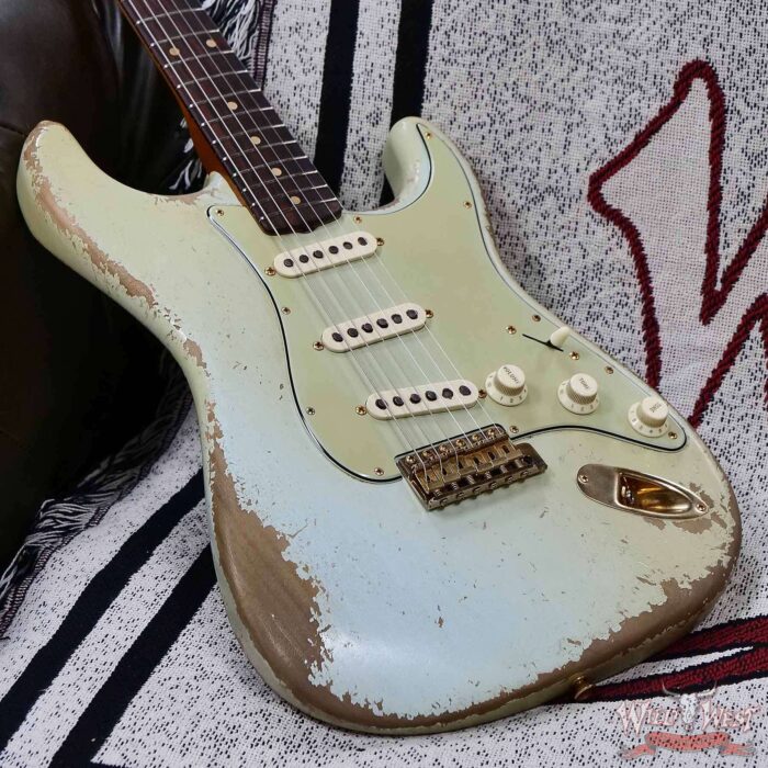 Fender Custom Shop Dale Wilson Masterbuilt 1962 Stratocaster Hand-Wound Pickups Brazilian Rosewood Fingerboard Relic Sonic Blue 7.25 LBS (US Only / No International Shipping) - Image 8