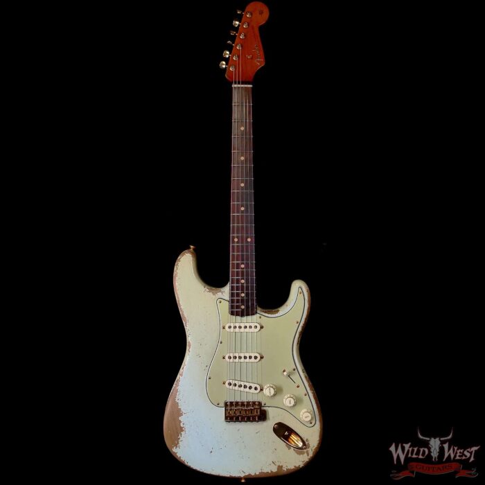 Fender Custom Shop Dale Wilson Masterbuilt 1962 Stratocaster Hand-Wound Pickups Brazilian Rosewood Fingerboard Relic Sonic Blue 7.25 LBS (US Only / No International Shipping) - Image 3