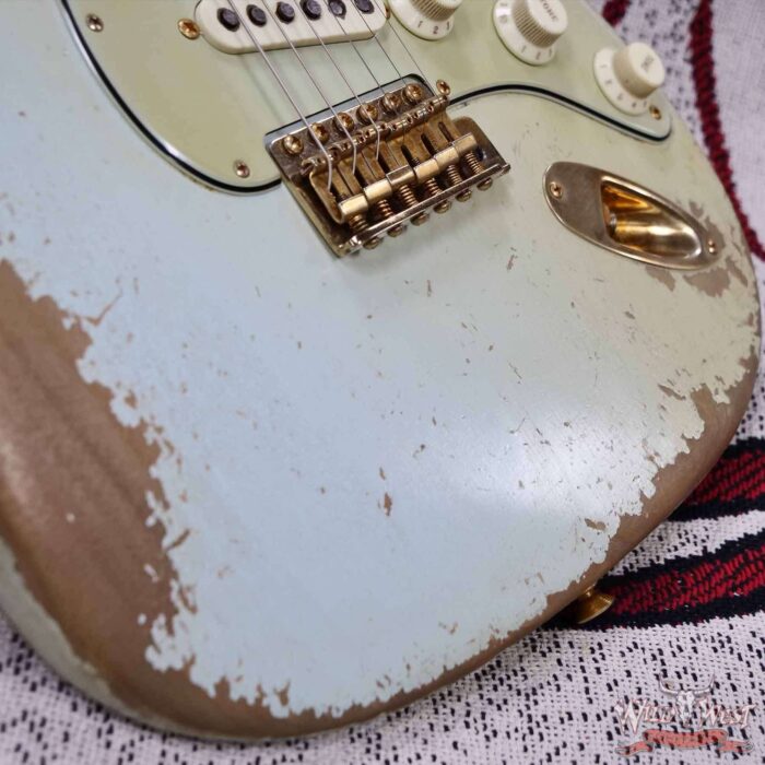 Fender Custom Shop Dale Wilson Masterbuilt 1962 Stratocaster Hand-Wound Pickups Brazilian Rosewood Fingerboard Relic Sonic Blue 7.25 LBS (US Only / No International Shipping) - Image 10